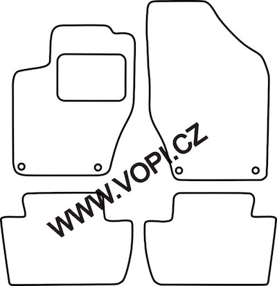 Autokoberce Peugeot 308 09/2007 - 08/2013 Carfit (3650)